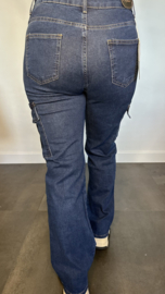 B.S. Cargo / high waist jeans denim blue
