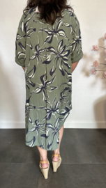 Linnenlook jurk Jade Army