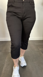 Capri stretch broek B.S. zwart