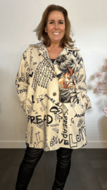 Vest/jas Lady Letters zwart