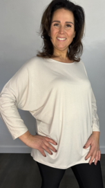 Shirt Debby met vleermuismouw zand