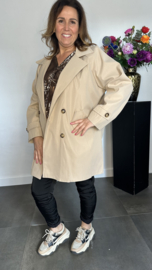 Trenchcoat gevoerd zand