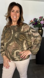 Glitter top met elastiek waves army