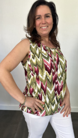 Ballon top new zig zag groen