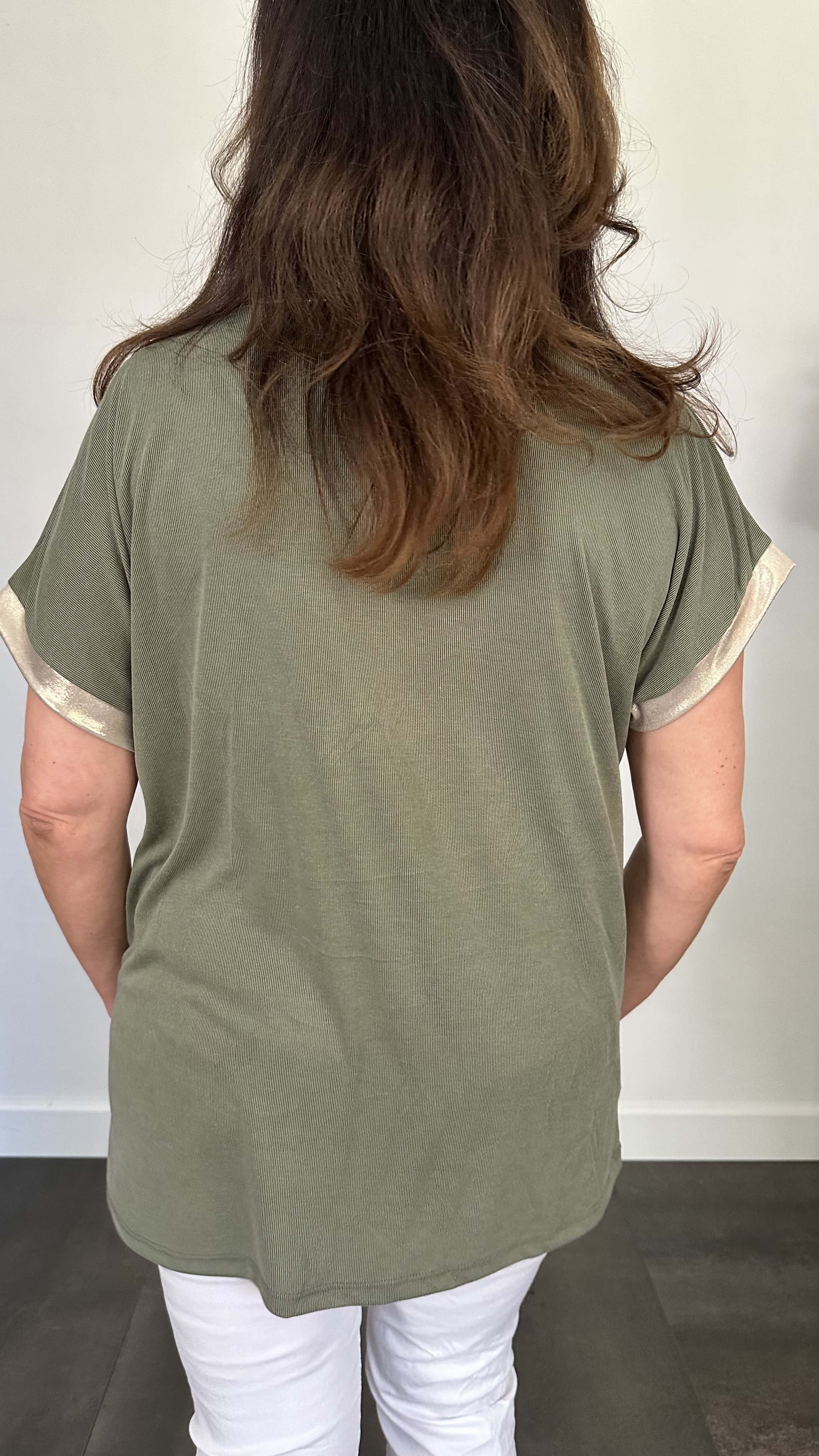 Shirt Milou goud/ army