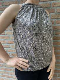 Halter top cheeta zilver spot