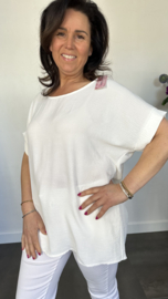 Shirt Lieke met kant +SIZE ecru