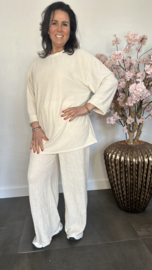 2-Delig comfy pak ribbel Zand SALE