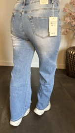 G-smack wide leg jeans met bloemen