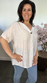 Blouse Silvi flowers Wit