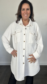 Baby rib blouse Charlie ecru