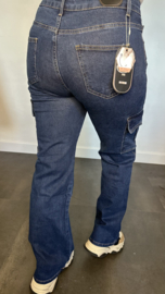 B.S. Cargo / high waist jeans denim blue