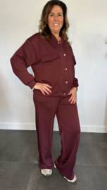 2-Delig comfy pak Wilma wijnrood