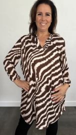 Tuniek zebra soft +SIZE bruin