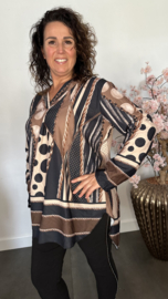 Blouse Vera Chains & Dots zwart