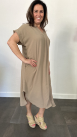 Jurk Maya +Size taupe