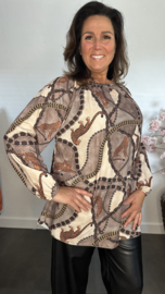 Blouse Panters en Chains Taupe