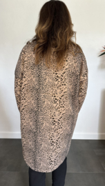 Tuniek cheeta met v-hals taupe