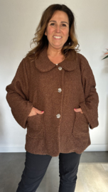 Boucle jasje licht bruin