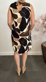 Mouwloze jurk met strik Amber Zwart