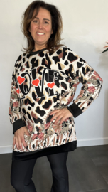 Sweater velvet panter love
