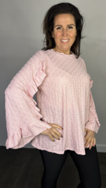 Top Judith met ruche roze