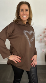 Sweater met glitter hart Choco