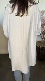 Blouse Linda linnenlook IJsblauw