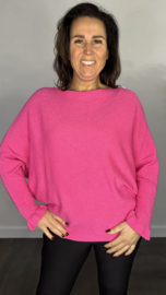 Trui Wendy met ruche Fuchsia