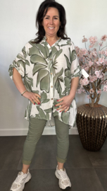 Blouse Kenzi gebloemd Army