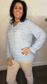 Top Sofie ruffles IJsblauw