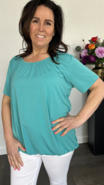 Ballon shirt travel met elastiek mint (licht)
