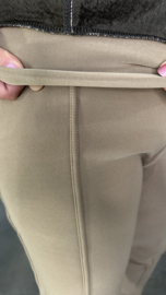 Tregging met fleece gevoerd knoopjes camel