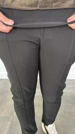 Tregging met fleece gevoerd knoopjes zwart