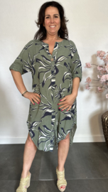 Linnenlook jurk Jade Army