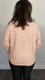 Trui Holly met vleermuismouw oud roze