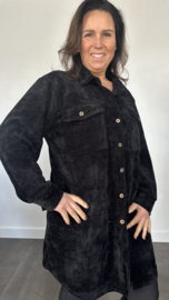 Baby rib blouse Charlie zwart