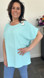 Shirt Lieke met kant +SIZE mint