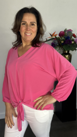 Top met strik travel fuchsia