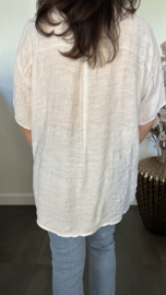 Blouse Silvi flowers Wit