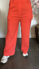 Highwaist WIDE LEG jogger Koraal/oranje