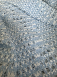 Opengewerkte blazer IJsblauw