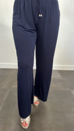 Palazzo broek stretch marine