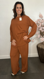 Crinkle pak met Gesp Roestbruin