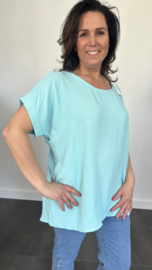 Shirt Lieke met kant +SIZE mint