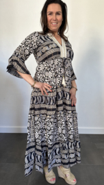 Jurk met stroken paisley & flowers