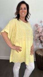 Broderie shirt Fiona geel