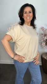 Sweatshirt met strikjes Zand