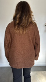 Boucle jasje licht bruin