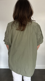 Blouse Isabella bling army +SIZE